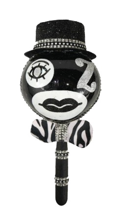 Black and Silver Coconut Shaker