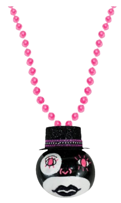 Black and Pink Coconut Line Beads